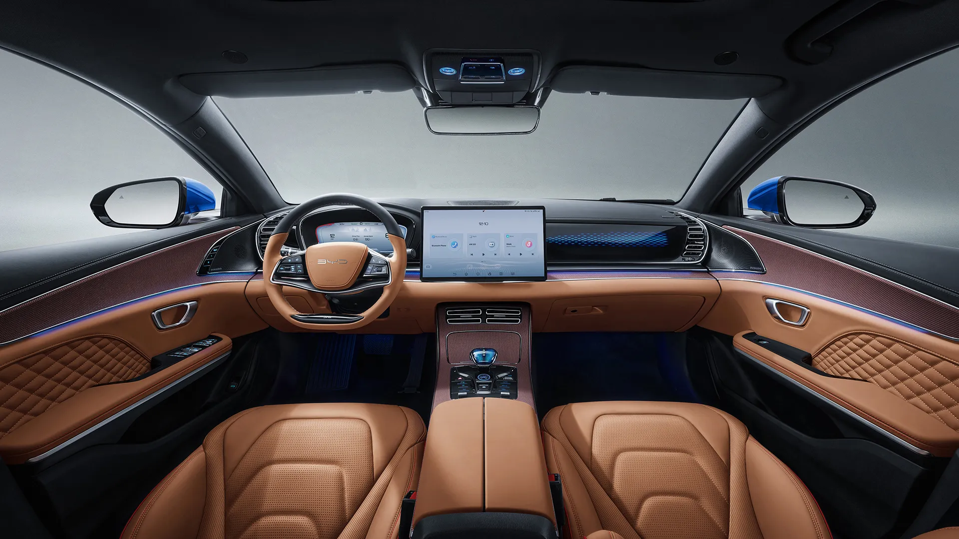 BYD HAN EV nội thất cabin - không gian sang trọng với da Nappa cao cấp